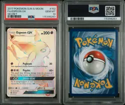 2017 POKEMON SUN & MOON 152 FULL ART/ESPEON GX SECRET PSA 10 - Image 5