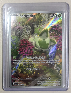 Pokemon TCG Sprigatito 196/193 Paldea Evolved Illustration Rare NM - Image 1