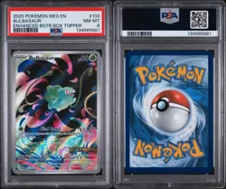 Pokemon TCG Bulbasaur 133/132 Illustration Rare Stamped Holo PSA 8 - Image 3