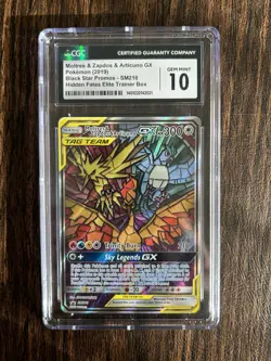 2019 Pokemon Moltres & Zapdos & Articuno GX #SM210 GRADED CGC 10 - Image 1
