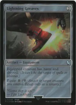 Lightning Greaves (Surge Foil) - FOIL - U Commander: FINAL FANTASY 349 - MTG - Image 1