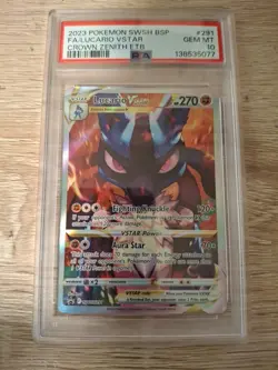 Lucario Vstar Alt Art Promo PSA 10 Pokemon Crown Zenith SWSH291 - Image 1