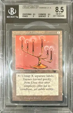 1994 MTG Antiquities Candelabra of Tawnos Magic the Gathering BGS 8.5 Near Mint+ - Image 1