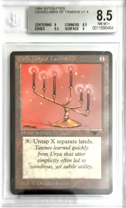 1994 MTG Antiquities Candelabra of Tawnos Magic the Gathering BGS 8.5 NM-MT+ - Image 1