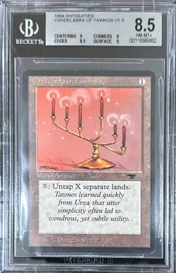 1994 MTG Antiquities Candelabra of Tawnos Magic the Gathering BGS 8.5 NM-MT+ - Image 1