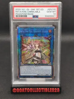 PSA 10 YuGiOh HIITA THE FIRE CHARMER, ABLAZE 1st Edition Starlight Rare #EN100 - Image 1
