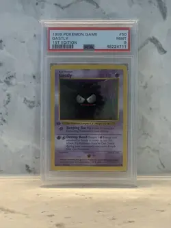 1999 Pokemon Base Set 1st Edition Gastly #50 MINT PSA 9 - Image 1