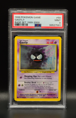 Gastly Base Set 1999-2000 Pokemon PSA 9 Game 50/102 WOTC 4th Print - Image 1