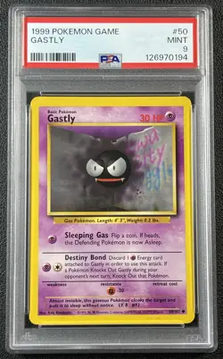 GASTLY PSA 9 1999 POKEMON GAME BASE SET #50/102 MINT 0194 - Image 1