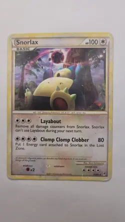 Pokemon TCG Snorlax Call of Legends 33/95 Regular Rare Card - Image 1