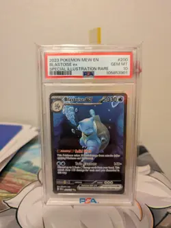 PSA 10 GEM MINT Blastoise ex 200/165 Sv: Scarlet & Violet 151 Holo Pokemon - Image 1