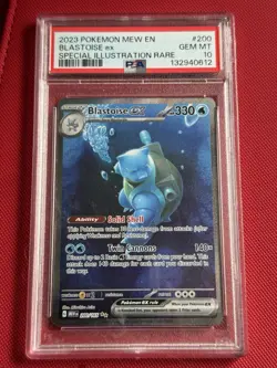 Pokemon Blastoise EX 200/165 Sv: Scarlet & Violet 151 PSA 10 Gem Mint - Image 1