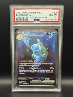 Pokemon Blastoise EX 200/165 Sv: Scarlet & Violet 151 PSA 10 Gem Mint - Image 1