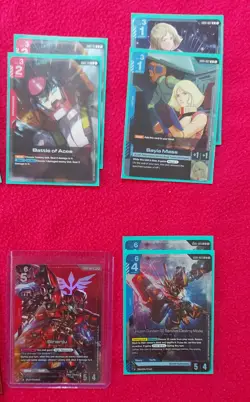 Gundam Card Game Newtype Rising Bulk Lot LRs/Rs x45 Sinanju LR+ Unicorn Banshee - Image 2