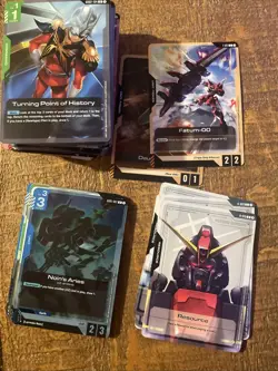Gundam Dual Impact Card Game Lot 150, 9 Rares Bulk TCG Bandai Cards Deck - Image 1