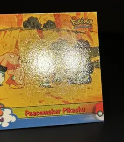 Peacemaker Pikachu #46 Topps Pokemon Pikachus Vacation Card Blue Logo NM - Image 2