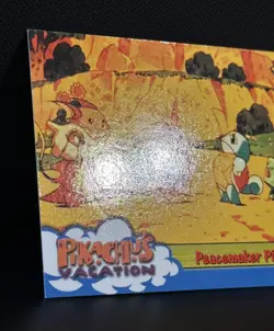 Peacemaker Pikachu #46 Topps Pokemon Pikachus Vacation Card Blue Logo NM - Image 3