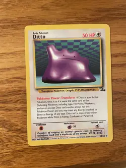 Ditto 18/62 Fossil Set - Non-Holo Rare Pokemon Card - (No Hard Case) - Image 1