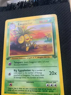 Exeggutor 35/164 1st Edition Uncommon Pokemon Card - 1999 Jungle set - HP/MP - Image 2