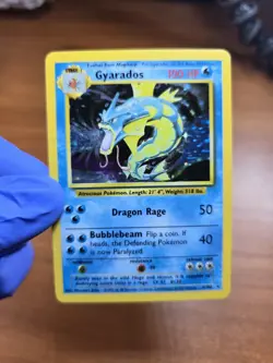 Pokemon Gyarados TCG Base Set Holo Card 6/102 Unlimited Rare LP - Image 1