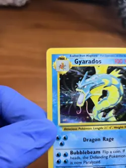 Pokemon Gyarados TCG Base Set Holo Card 6/102 Unlimited Rare LP - Image 2