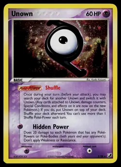 Pokemon Card - Unown (Z) Unseen Forces Z/28 Holo Rare - Image 1