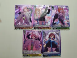 Lot 5 Cards The Quintessential Quintuplets Ichika, Nino, Miku, Yotsuba Sexy Holo - Image 1