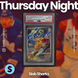 2022 POKEMON JAPANESE BLACK STAR PROMO #001/SV-P PIKACHU SCARLET/VIOLET PSA 10 - Image 1