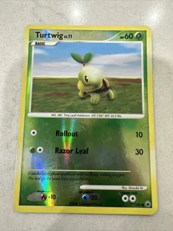 Pokemon TCG Turtwig Majestic Dawn 77/100 Burger King Promo Reverse Holo MP L60 - Image 1