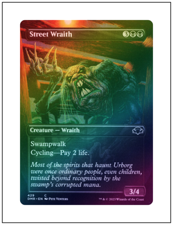 1x Street Wraith, Borderless Art Foil, Dominaria Remastered, Magic MTG NM - Image 1