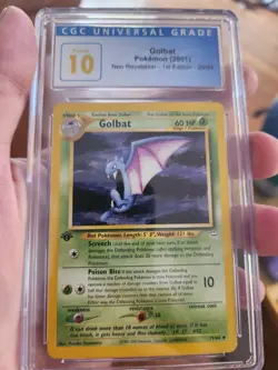 (POP 6) CGC 10 PRISTINE 2001 Pokemon Neo Revelation 1st Edition Golbat 29/64 - Image 2