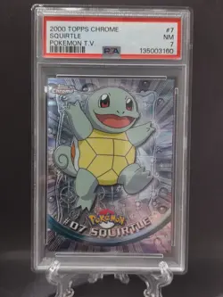 2000 TOPPS CHROME POKEMON T.V. #7 SQUIRTLE PSA 7 - Image 1