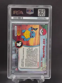 2000 TOPPS CHROME POKEMON T.V. #7 SQUIRTLE PSA 7 - Image 2