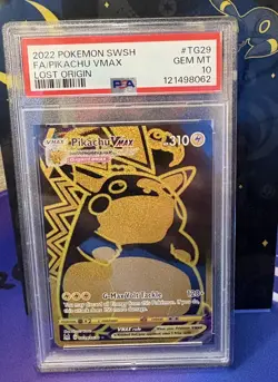 Pokemon Pikachu Vmax #TG29 Gold Sword Shield Lost Origin PSA 10 GEM MINT - Image 1
