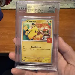 BGS 9.5 GEM MINT Pokemon Japanese McDonald's Pikachu Promo 020/M-P Burgerchu 🔥 - Image 1