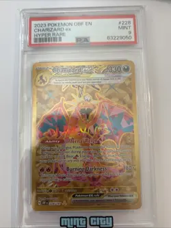 2023 POKEMON OBF EN OBSIDIAN FLAMES HYPER RARE #228 CHARIZARD EX PSA 9 MINT - Image 1