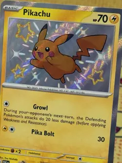 Shiny Pikachu 131/091 SV: Paldean Fates Holo NM Pack Fresh Pokemon TCG - Image 2