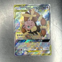 Mega Lopunny & Jigglypuff GX (Alternate Full Art) 226/236 Sm-Cosmic Eclipse Holo - Image 2