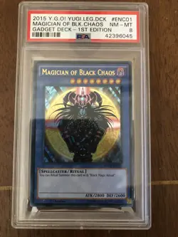 Yugioh card lot-(2) 25th Anniversary Red Eyes-PSA 8 Magician of Black Chaos - Image 2