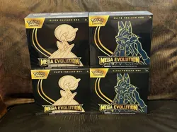 Pokemon TCG Mega Evolution Elite Trainer Box ETB Factory Sealed Lot of 4 - Image 1