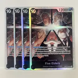 4x Five Elders OP13-082 Playset - One Piece TCG - ENGLISH NM In-Hand - Image 1