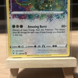 Pokemon TCG Rayquaza Amazing Rare Card 138/185 Vivid Voltage NM - Image 3