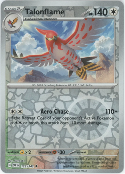 Pokemon - Talonflame - 123/142 - Reverse Holo - Stellar Crown - NM/M - NEW - Image 1