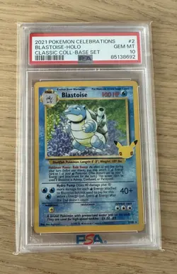 Pokemon PSA 10 GEM MINT Celebrations Blastoise 2/102 Classic Collection Holo - Image 1