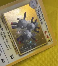 Pokemon TCG Magneton Base Set Holo Card 9/102 Unlimited Rare WOTC - Image 2