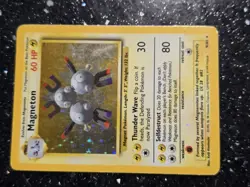 Magneton Card 9/102 Rare Base Set Holo Pokemon Card Unlimited Edition 1999 - Image 1