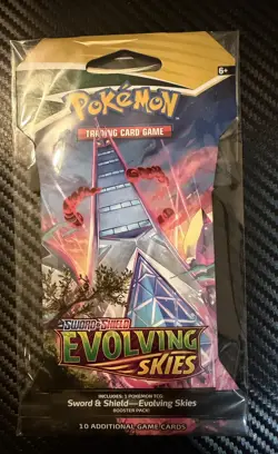 Pokemon Evolving Skies Sleeved Booster Pack Full Art Set Factory Sealed New - Image 2