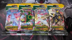 Pokemon Evolving Skies Sleeved Booster Pack Full Art Set Factory Sealed New - Image 1