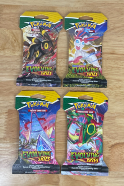 Pokemon Evolving Skies Sleeved Booster Pack Full Art Set Factory Sealed New - Image 1