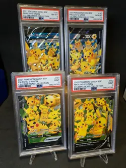 Pikachu V-Union [Set of 4] SWSH: Sword & Shield Promo PSA 8, 10, 9, 9 - Image 1